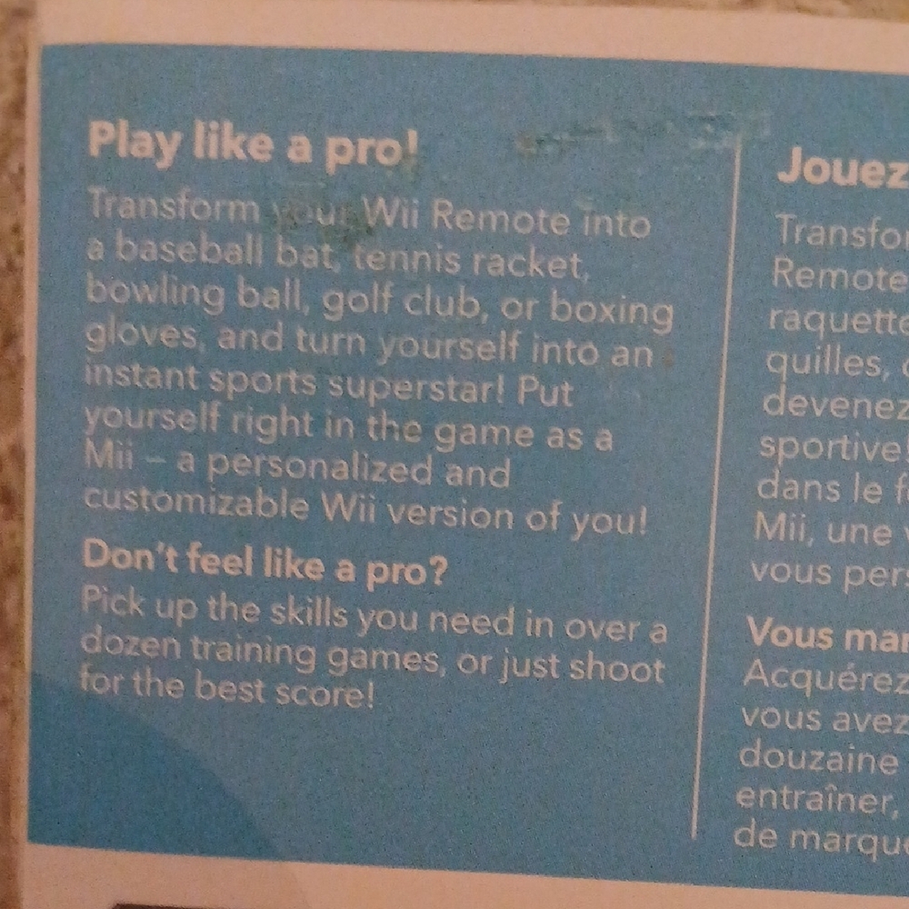 Nintendo Wii Sports Game - Gray and Blue - Picture 2 of 11